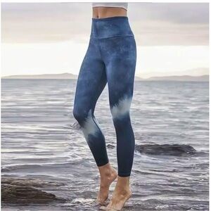 Athleta Blue Tie-Dye High-Rise Leggings